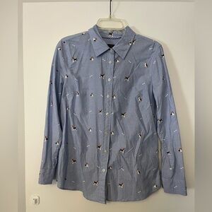 Talbots button down beagle shirt